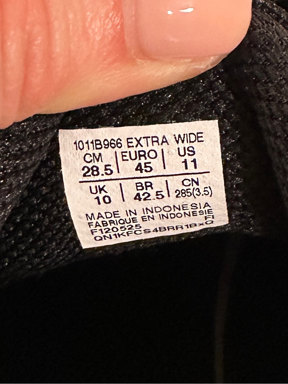 Asics Black Athletic Running Sneakers Extra Wide - Picture 5 of 5